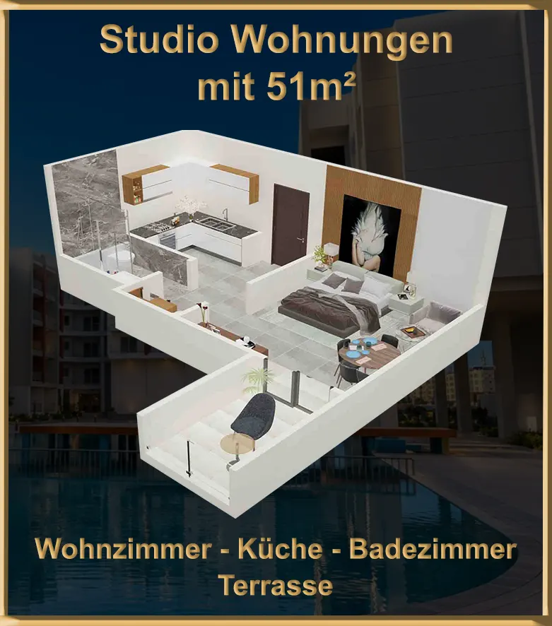 Kleine Wohnungen in Hurghada, ca. 51 m², zu verkaufen